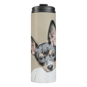 Rat Terrier Painting - Cute Original Dog Art Thermal Tumbler
