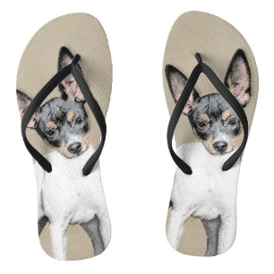 Rat Terrier Painting - Cute Original Dog Art Thongs