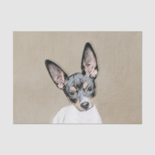 Rat Terrier Painting - Cute Original Dog Art Tissue Paper