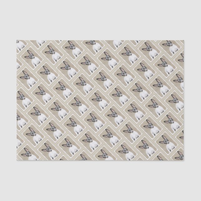 Rat Terrier Painting - Cute Original Dog Art Tissue Paper (Front)