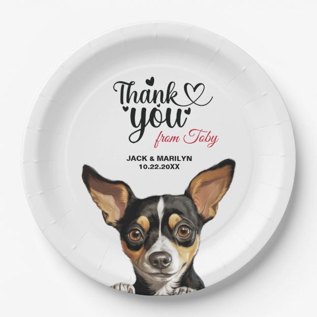 Rat Terrier Paper Plate (Front)