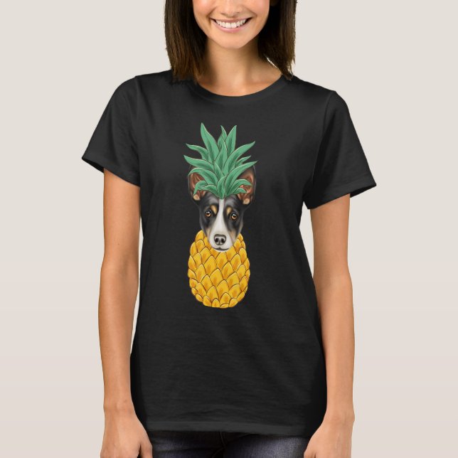 Rat Terrier Pineapple Dog T-Shirt (Front)