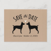 Rat Terrier Silhouettes Wedding Save the Date
