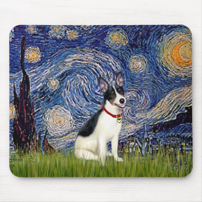 Rat Terrier - Starry Night Mouse Pad (Front)