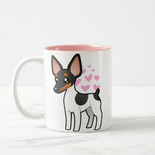 Rat Terrier / Toy Fox Terrier Love Two-Tone Coffee Mug