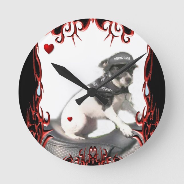 Rat Terrior and Tatoo Clock (Front)