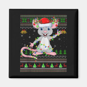 Rat Ugly Christmas Sweaters Holiday Santa Cute Xma Magnet