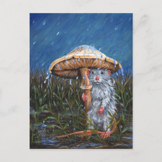 Rat under Mushroom Postcard (Front)
