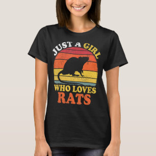 Rat Vintage Just A Girl Who Loves Rats T-Shirt