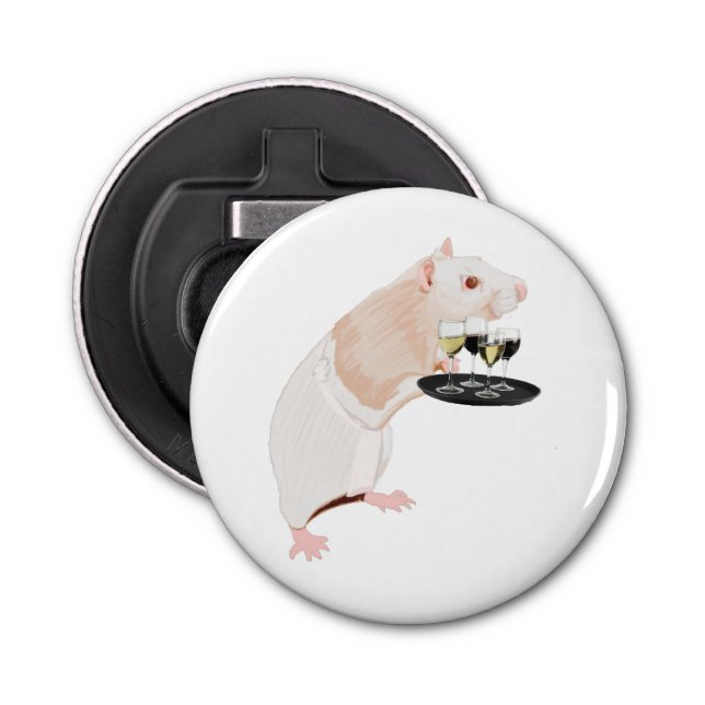 Rat Waiter surreal Bottle Opener (Front)
