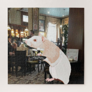 Rat Waiter surreal Jigsaw Puzzle