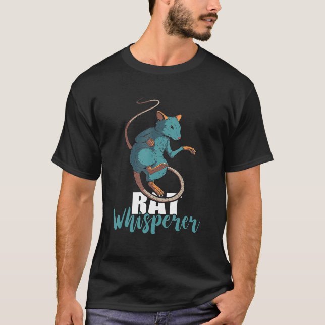 Rat Whisperer Long Tail Rat Lover Rodent Rat Owner T-Shirt (Front)