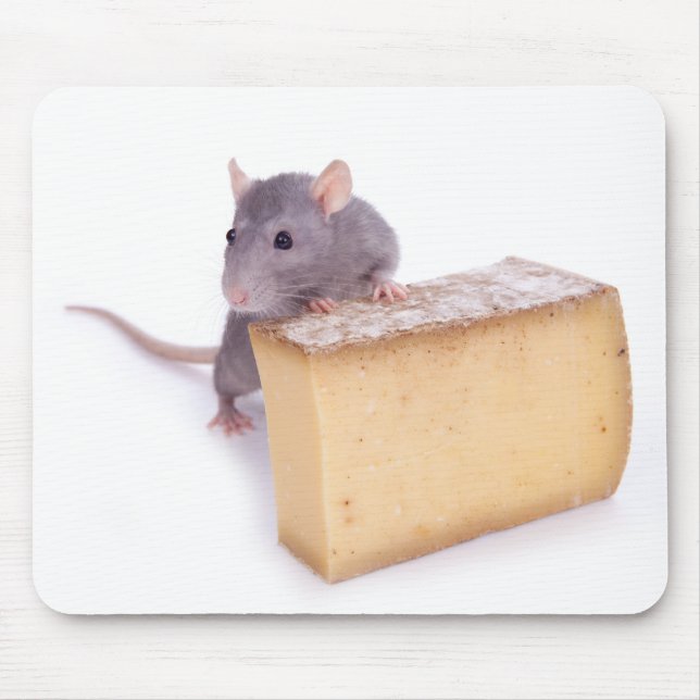 rat with cheese mouse pad (Front)