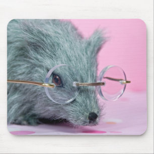Rat With Glasses Mouse Pad