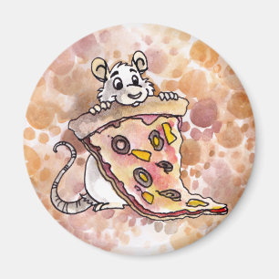 Rat with Pizza Magnet