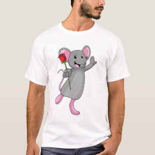 Rat with Rose Flower T-Shirt