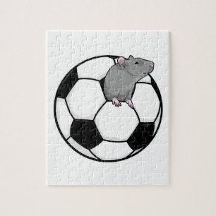 Rat with Soccer ball Jigsaw Puzzle
