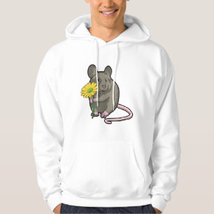 Rat with yellow Flower Hoodie