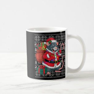 Rat Xmas Sweater Style Ugly Santa Rat Christmas  Coffee Mug