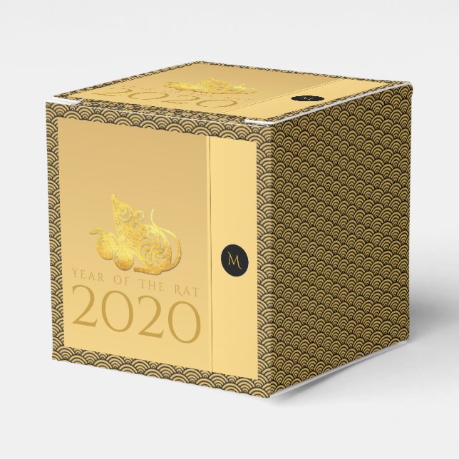 Rat Year 2020 fruits Elegant Monogram CC Favour Bo Box (Front Side)