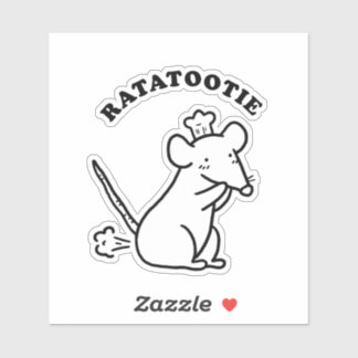 Rata-tootie Cute Funny Animal Pun Die-Cut