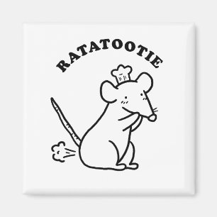 Rata-tootie Cute Funny Animal Pun Quote Magnet