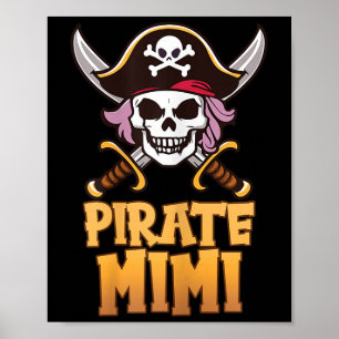 Rate Mimi Funny Captain Matching Grandma Halloween Poster