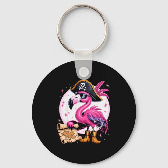 Rate Nk Flamingo Funny Halloween Party Costume Men Key Ring (Front)