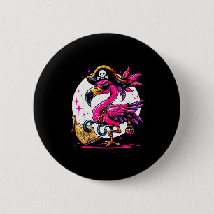 Rate Nk Flamingo Halloween Party - Jolly Roger 6 Cm Round Badge