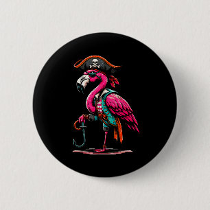 Rate Nk Flamingo Halloween Party - Jolly Roger 6 Cm Round Badge