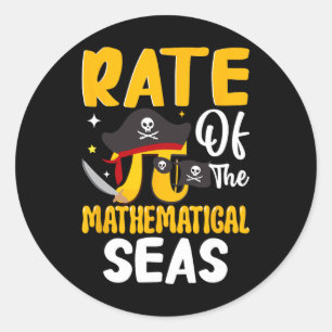 Rate Of The Mathematical Seas - Pi Symbol Math 3.1 Classic Round Sticker