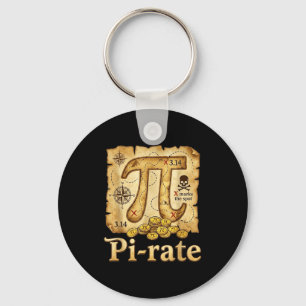 Rate pirate day 314 math math pie pun men boys key ring