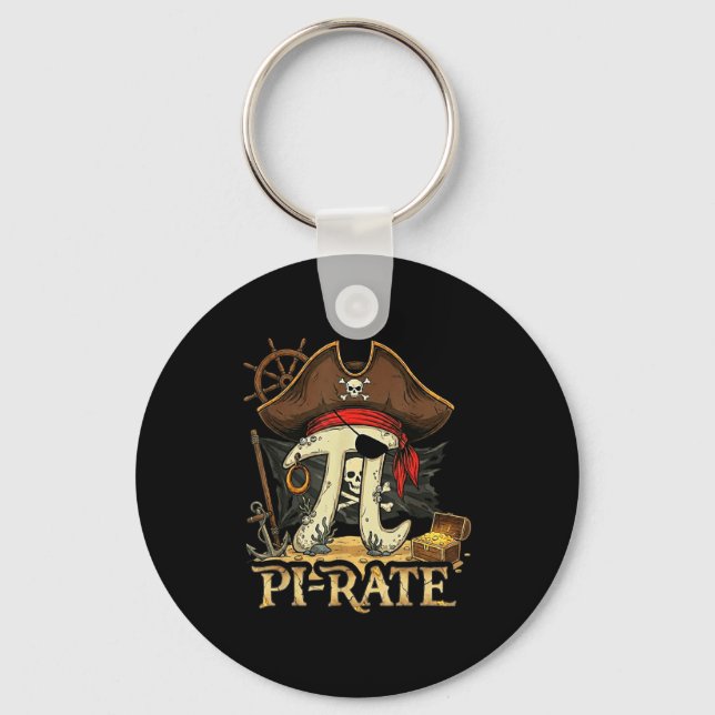 Rate pirate day 314 math teacher science student key ring (Front)
