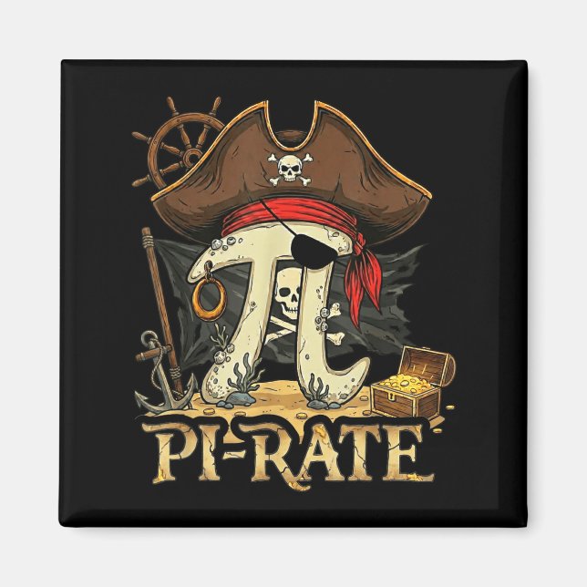 Rate pirate day 314 math teacher science student magnet (Front)