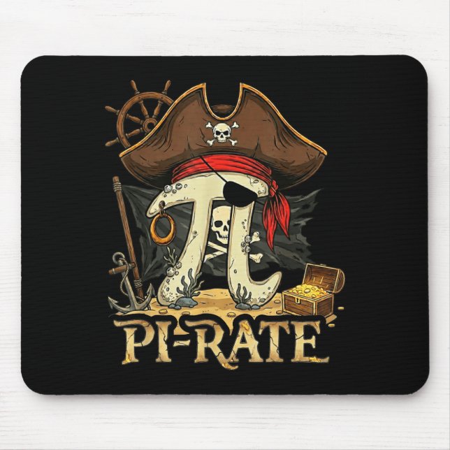 Rate pirate day 314 math teacher science student mouse pad (Front)