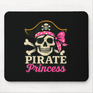 Rate Princess Skull And Cross Bones Top Tee Women' Mouse Pad