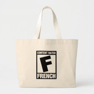 Rated F: French Large Tote Bag
