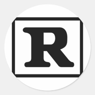Rated R Classic Round Sticker