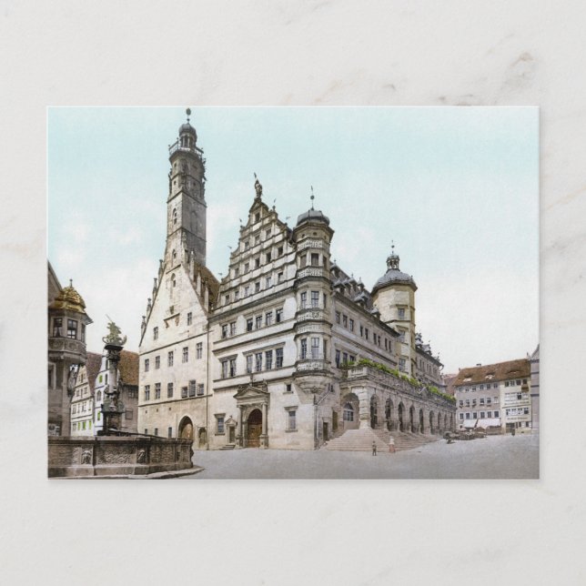 Rathaus of Rothenburg Postcard (Front)