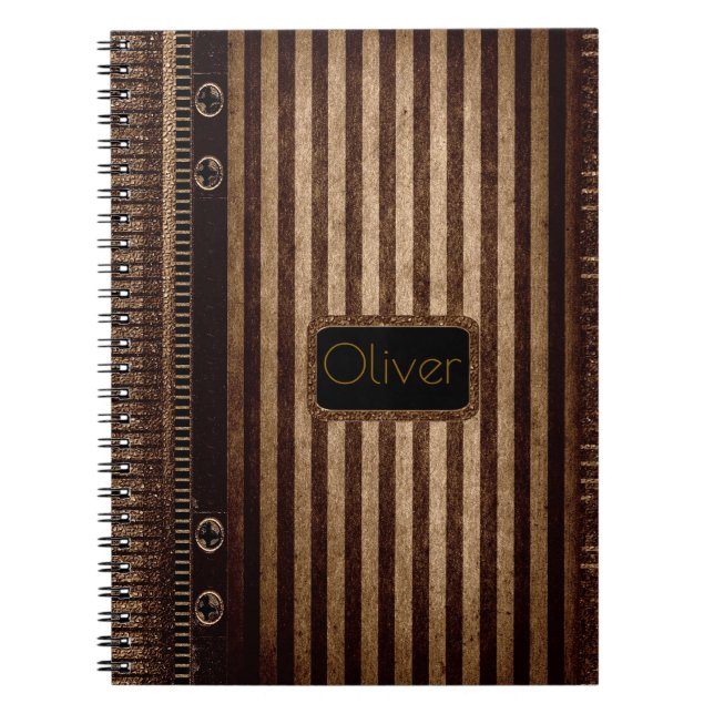 Rathbone Morell Victorian Stripe Monogram Notebook (Front)