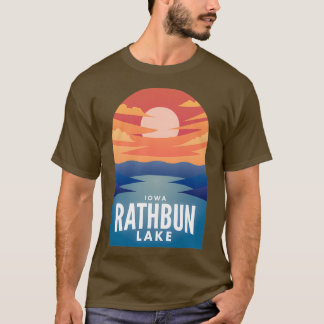 Rathbun Lake IA Retro Sunset T-Shirt