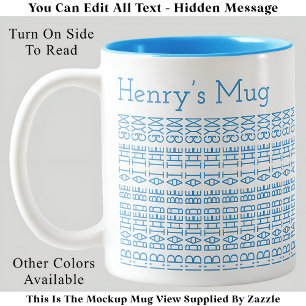 Rather Be At The Gym & Name 154BuW Hidden Message Two-Tone Coffee Mug