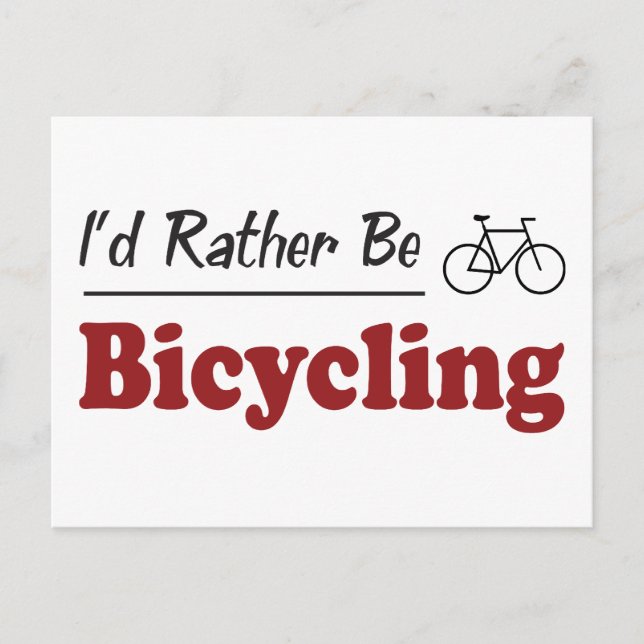 Rather Be Bicycling Postcard (Front)