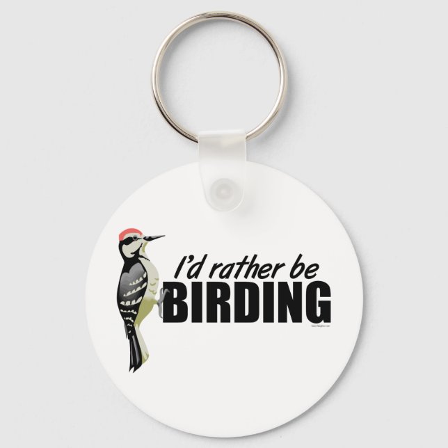 Rather Be Birding Key Ring (Front)