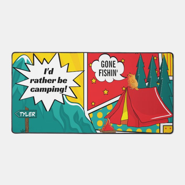 Rather Be Camping Desk Mat (Front)