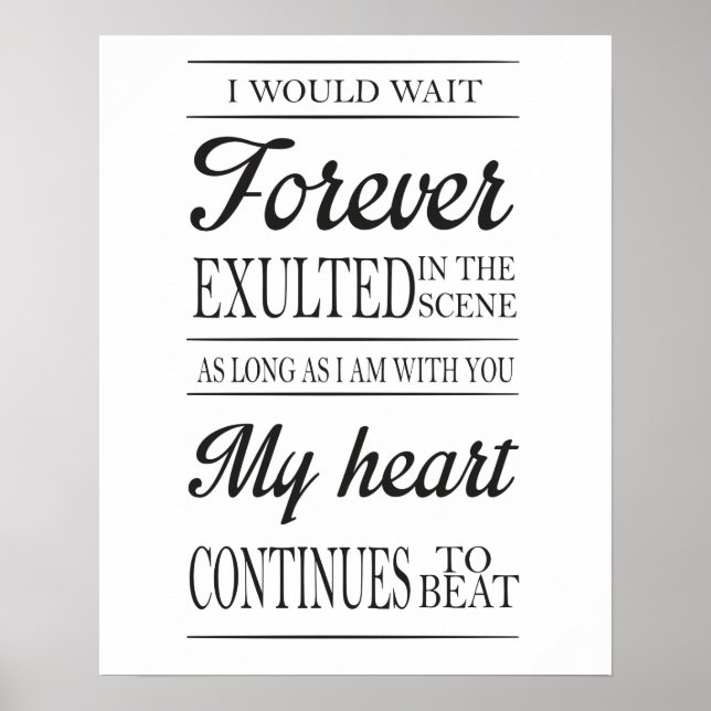 Rather Be - CLEAN BANDIT LYRICS- wall decor, typog Poster (Front)