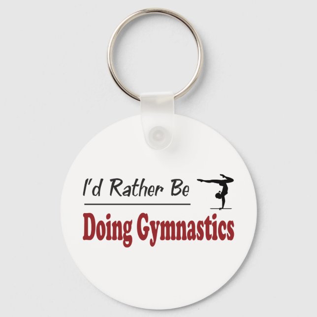 Rather Be Doing Gymnastics Key Ring (Front)