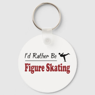 Rather Be Figure Skating Key Ring
