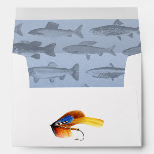 Rather Be Fishing Custom Birthday Party Invitation Envelope