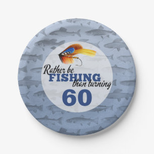 Rather Be Fishing Custom Birthday Party Paper Plate